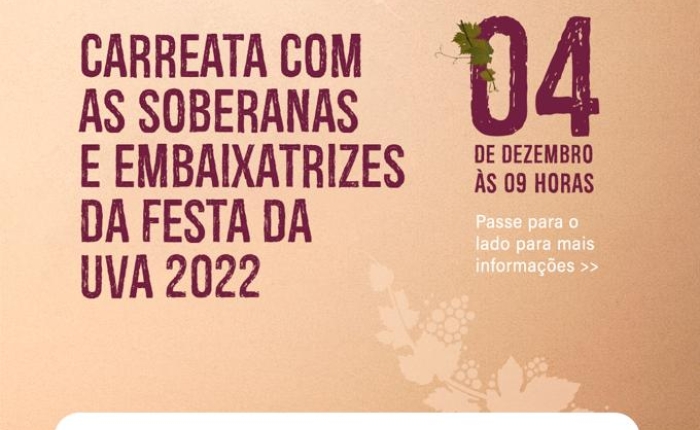 Carreata das Soberanas e Embaixatrizes ocorre neste sábado